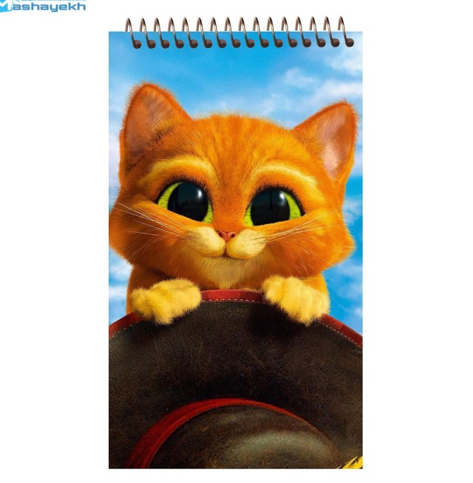 تصویر از دفتر نقاشی 60 برگ مشایخ طرح گربه چکمه پوش کد MBC60020