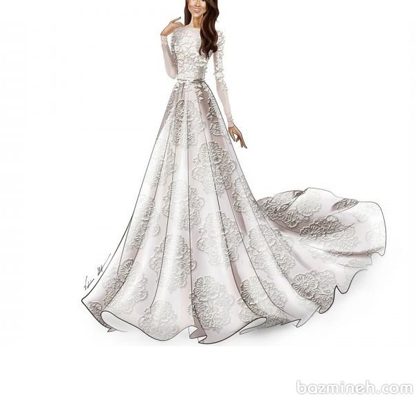 طراحی یک لباس عروس شیک و رویایی | بزمینه
