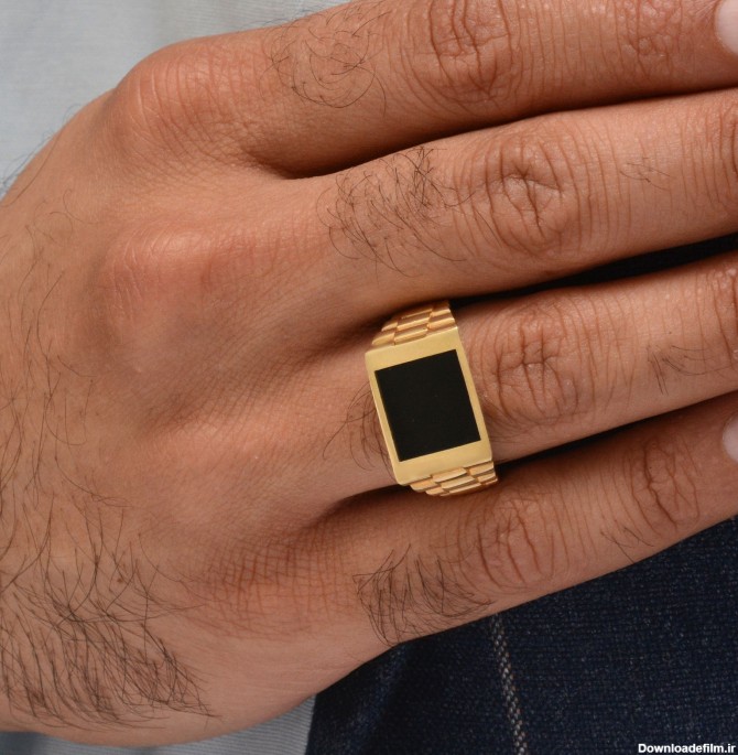 انگشتر طلا 18 عیار مردانه طلای مستجابی مدل اونیکس کد 66 طلای ...