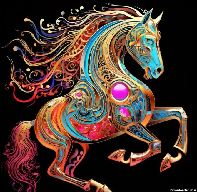 دانلود عکس پروفایل اسب سلطنتی و رنگی