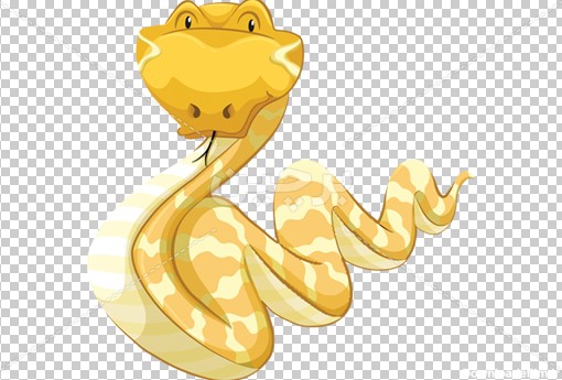 Borchin-ir-yellow snake cartoon animal large photo دانلود تصویر کارتونی مار زرد۲
