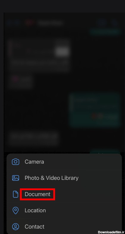ارسال عکس و فیلم به صورت فایل در واتس اپ