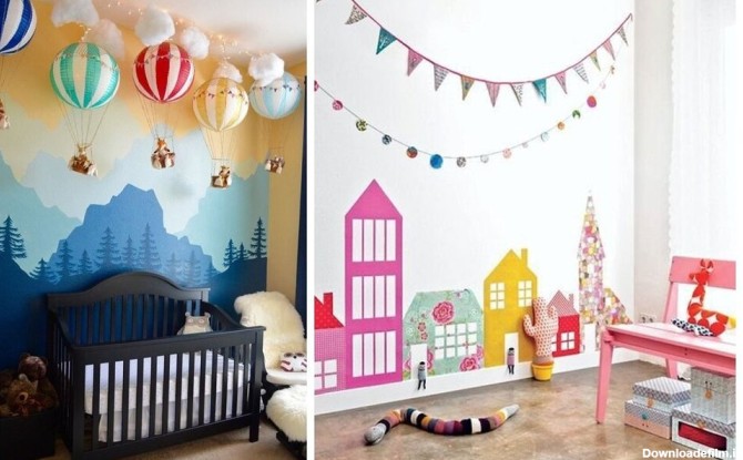 اتاق کودک ساده، مدرن و شیک + تزیین، دکوراسیون و عکس چیدمان اتاق نوزاد دختر و پسر ساده