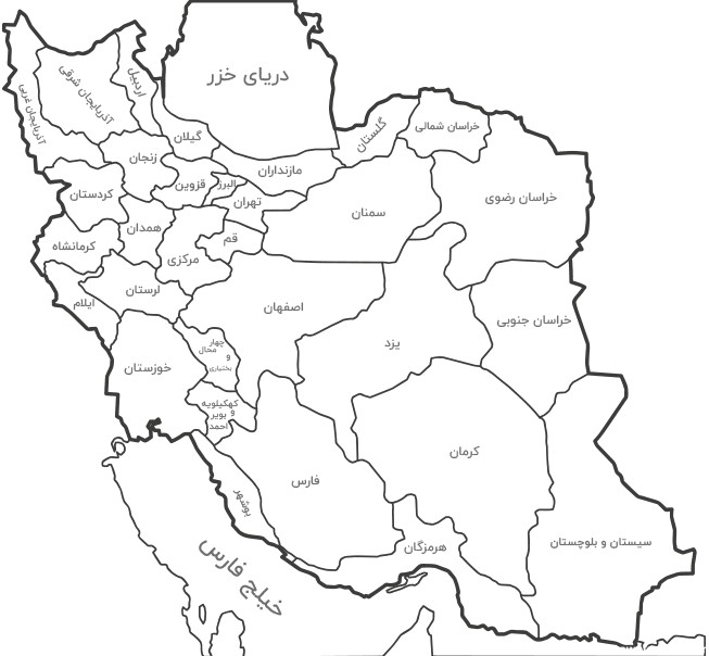 نقشه ایران بصورت کد HTML | اسکیلدآپ
