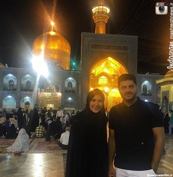 سام درخشانی و همسرش در حرم امام رضا(ع)!+عکس