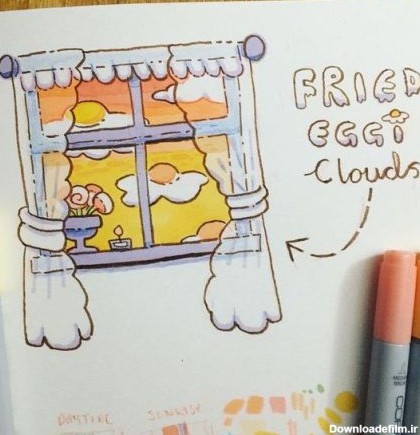 ایده نقاشی رویایی  / سرزمین تخم مرغی
