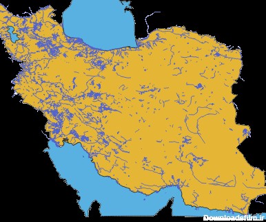نقشه رودخانه های ایران - جی آی اس پلاس | مشاوره و آموزش GIS