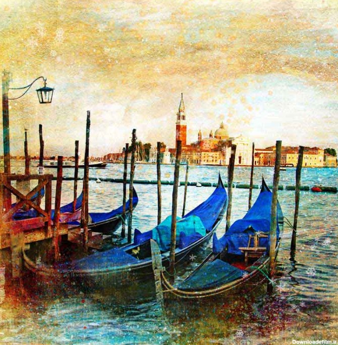 عکس هنری نقاشی قایق های کوچک