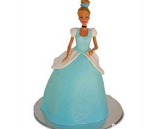 کیک تولد دخترانه - کیک سیندرلا برنزه | کیک آف