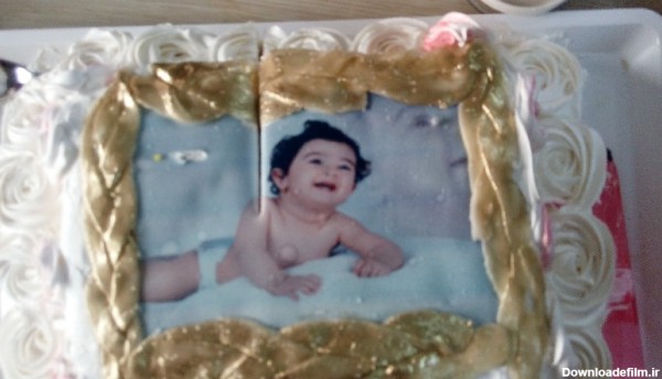 عکس کیک تصویری تولد یکسالگی دختر نازم