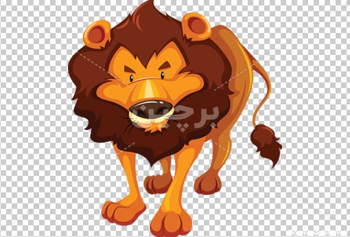 Borchin-ir-lion cartoon animal large photo دانلود وکتور شیر جنگل بصورت کارتونی۲