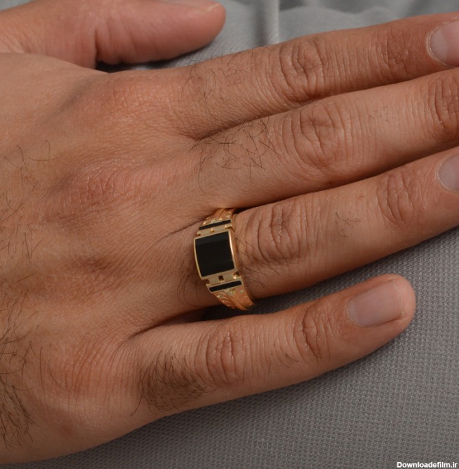قیمت و خرید انگشتر طلا 18 عیار مردانه طلای مستجابی مدل M1