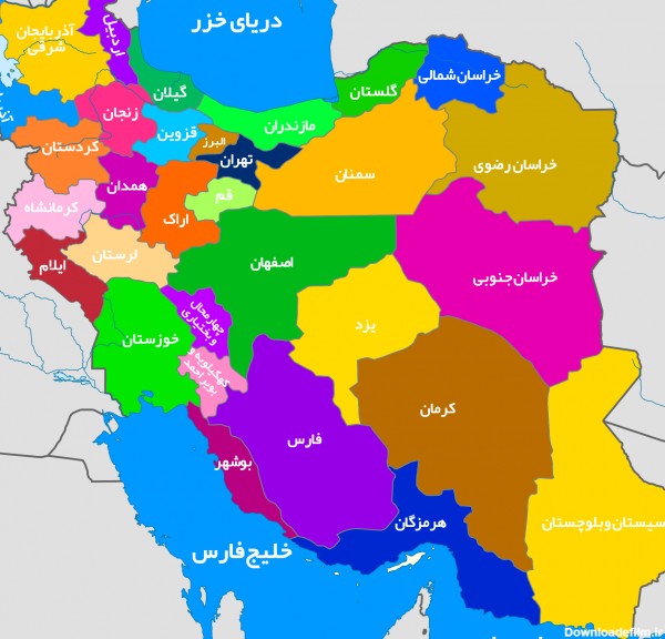 نقشه ایران با کیفیت بالا و فارسی با کیفیت بینهات و زوم بهتر از pdf psd jpg png