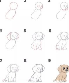 آموزش نقاشی سگ کودکانه برای کودکان – نقاشیار