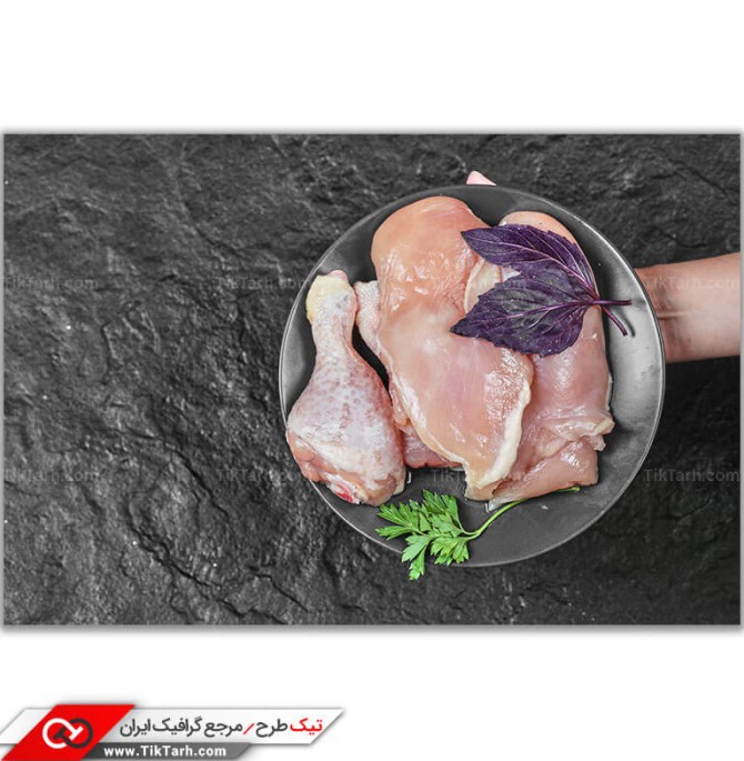 دانلود عکس گرافیکی با کیفیت گوشت مرغ | تیک طرح مرجع گرافیک ایران