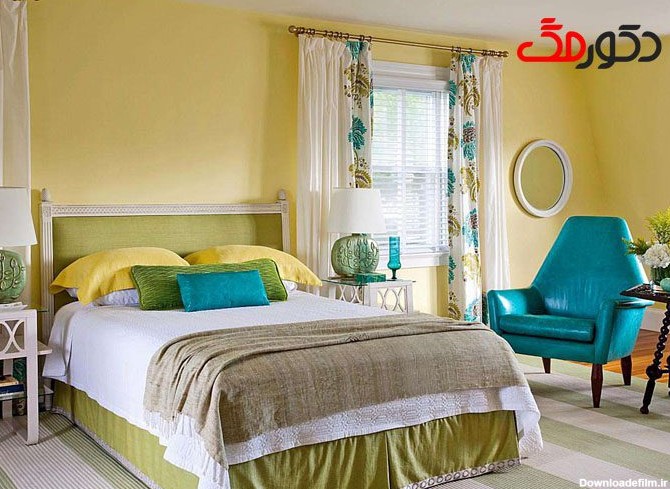 زرد رنگ مناسب برای اتاق خواب