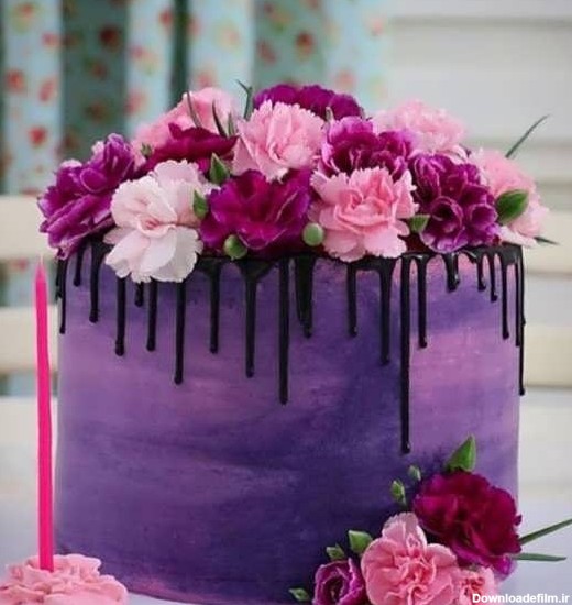 تزیین کیک با گل های طبیعی + ایده های تزیین کیک لاکچری و کیک ...