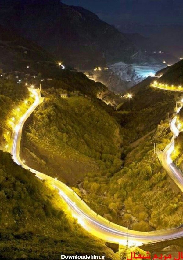 جاده چالوس در شب محشره - عکس ویسگون