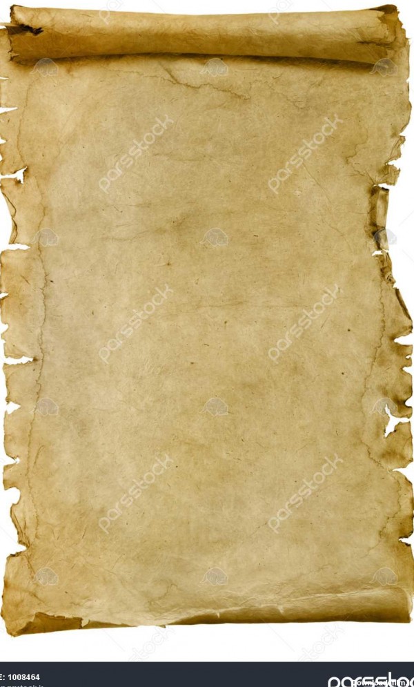 ورق کاغذ قدیمی جدا شده در سفید 1008464