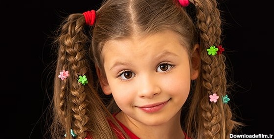تصویر پس زمینه دختر بچه با موی بافته شده | فری پیک ایرانی | پیک ...