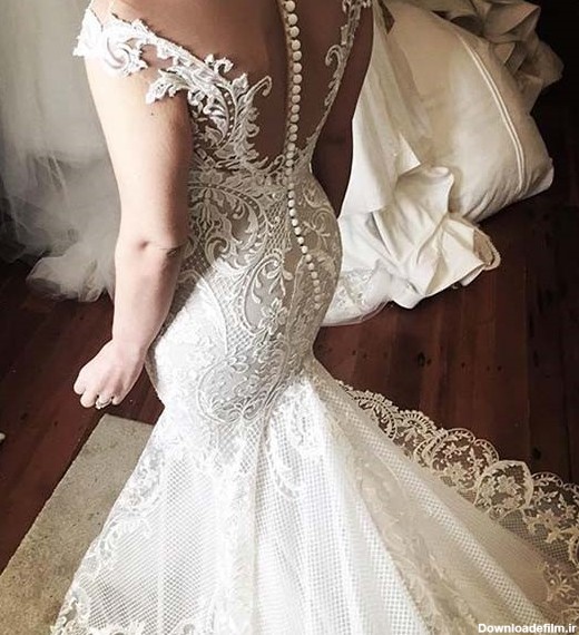 عکس لباس عروس از پشت سر