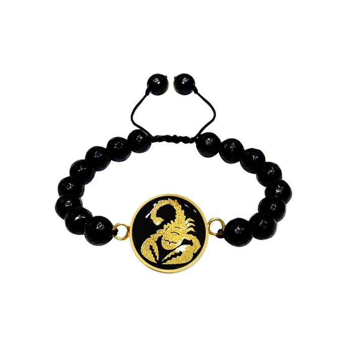 دستبند طلایی نماد برج عقرب - هدیه‌ای خاص برای متولدین آبان ماه