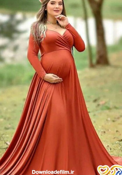 لباس بارداری مجلسی/ 39 مدل لباس مجلسی بارداری شیک 1401