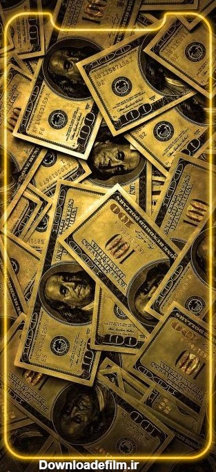 عکس پول دلار طلا
