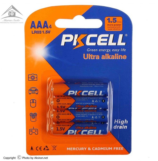 باتری نیم قلمی پیکسل مدل Ultra Alkaline بسته 4 عددی
