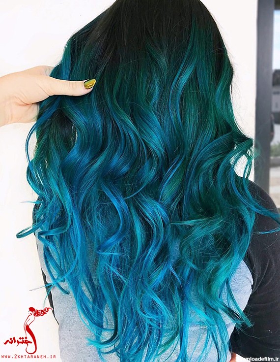 فرمول ترکیب رنگ مو سبز آبی اقیانوسی | دخترانه