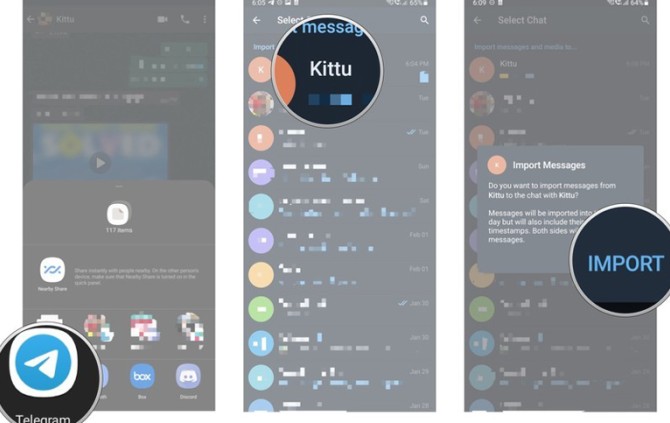 انتقال پیام های واتساپ به تلگرام