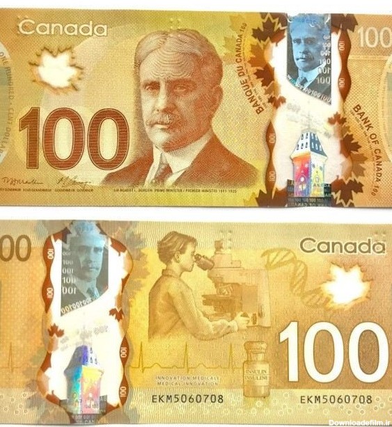 عکس صد دلاری کانادا