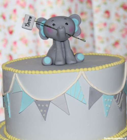 کیک زیبای تولد فیل