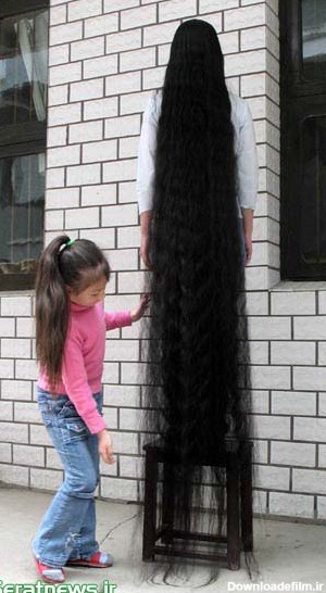 عکس مو بلند ترین دختر دنیا