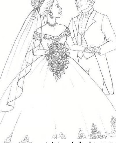 نقاشی ساده عروس ❤️ [ بهترین تصاویر ]