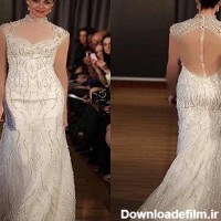 عکس لباس عروس پشت باز بلند از سری مدلهای جدید اروپایی
