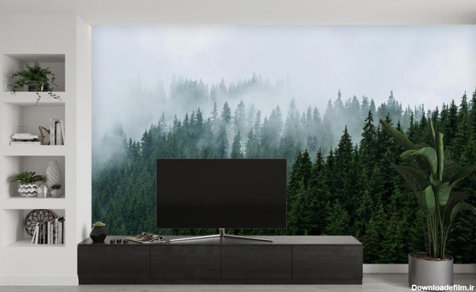 پوستر دیواری طبیعت جنگل مه آلود W10032300