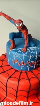 عکس کیک تولد با طرح مرد عنکبوتی