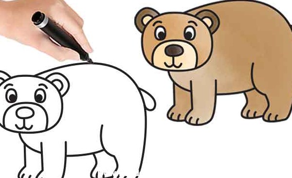 آموزش نقاشی خرس گام به گام | 0 تا 100 طراحی یک خرس – تابان تویز