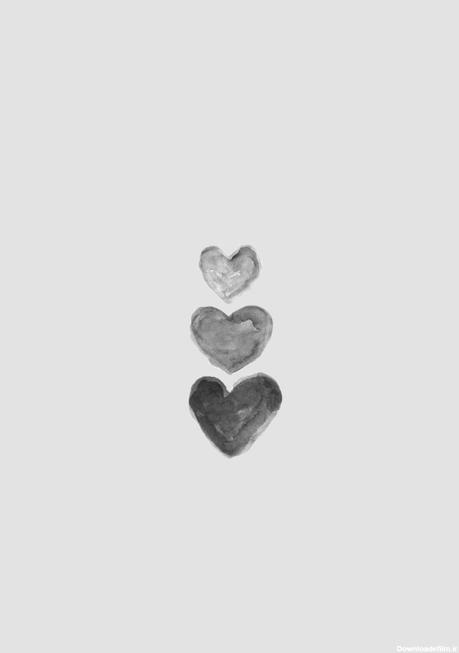عکس فول اچ دی سیاه و سفید قلب برای تصویر زمینه موبایل