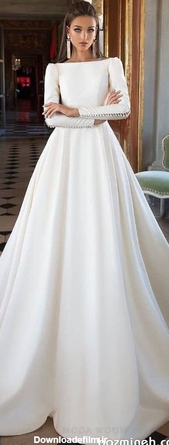صفر تا صد انتخاب لباس عروس ساتن برای عقد و عروسی (به همراه 20 مدل ...