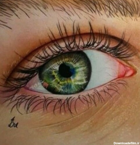 عکس چشم نقاشی رنگی