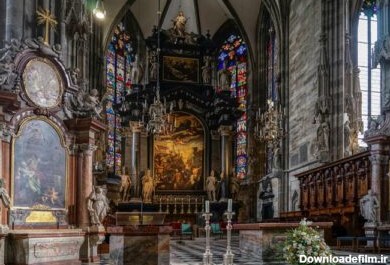 دانلود عکس نمای وین اتریش از کلیسای جامع سنت استفان