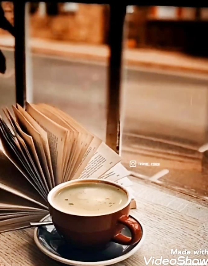 کلیپ کتاب و قهوه