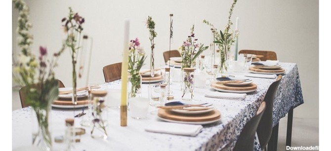 5 تکنیک ساده برای تزیین میز ناهار خوری عروس