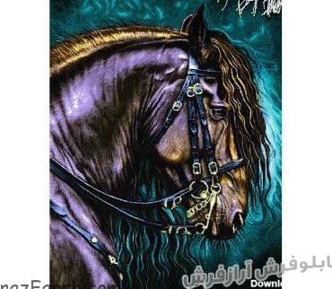 تابلو فرش دستبافت طرح زیبای کله اسب - کد 726