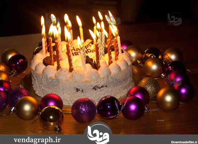 عکس کیک با شمع تولد