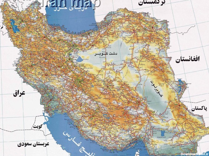 نقشه ایران با کیفیت بالا|دانلود نقشه ایران با کیفیت بالا pdf