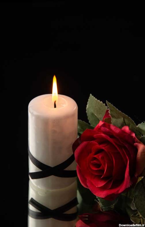 تصویر باکیفیت شمع سفید با نوار مشکی | تیک طرح مرجع گرافیک ایران