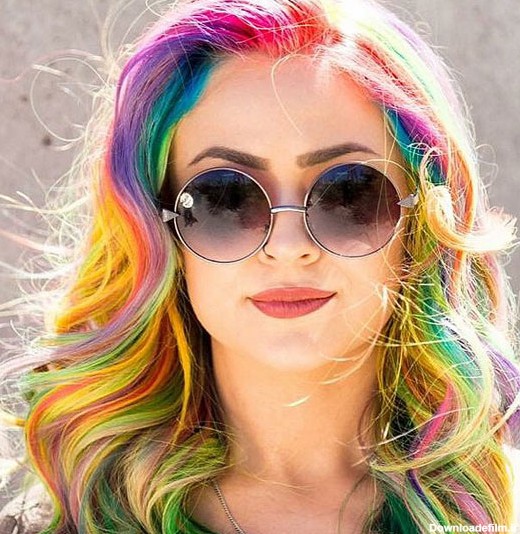 رنگ موی رنگین کمانی برای دختران جوان - مجله تصویر زندگی